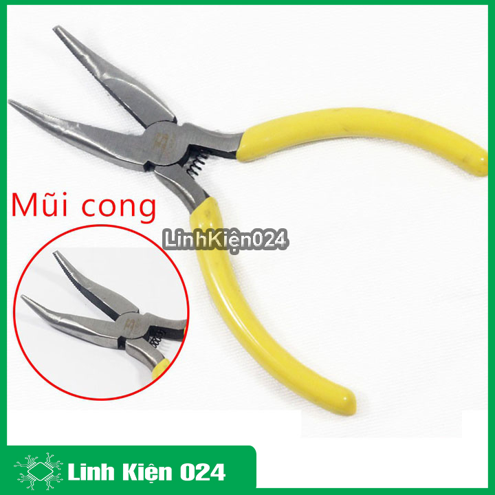 Kìm mỏ cong nhọn Bosi 5 inch