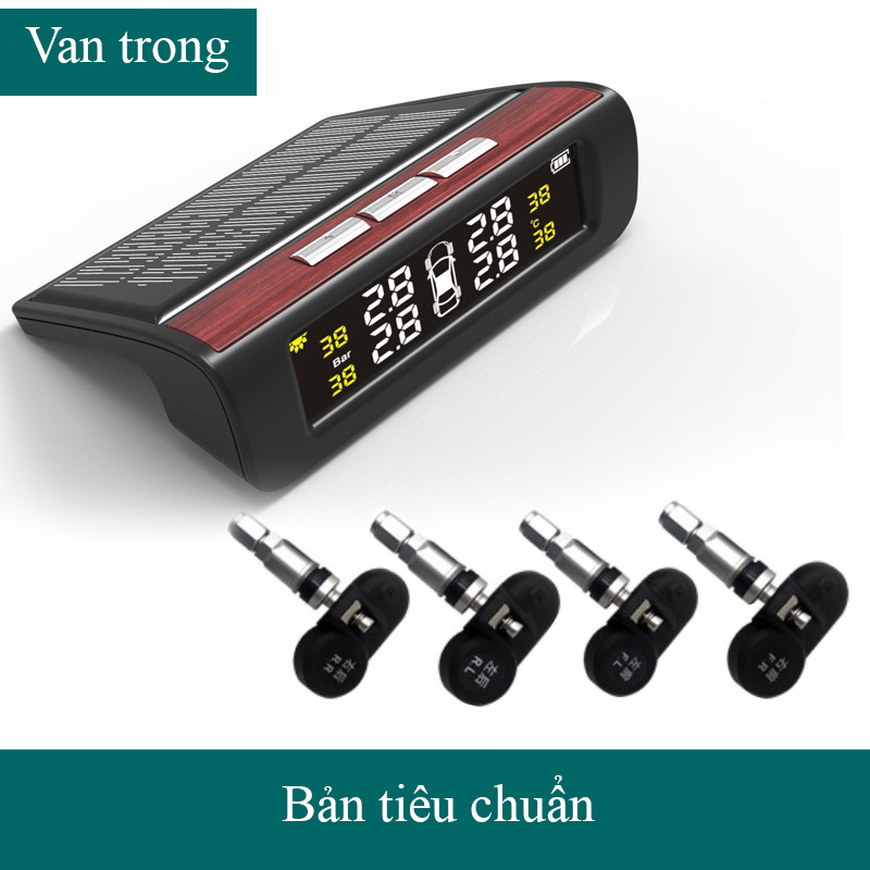 Bộ cảm biến áp suất lốp oto gắn trong - giám sát nhiệt độ lốp qua màn hình LED có công nghệ TPMS - C1087