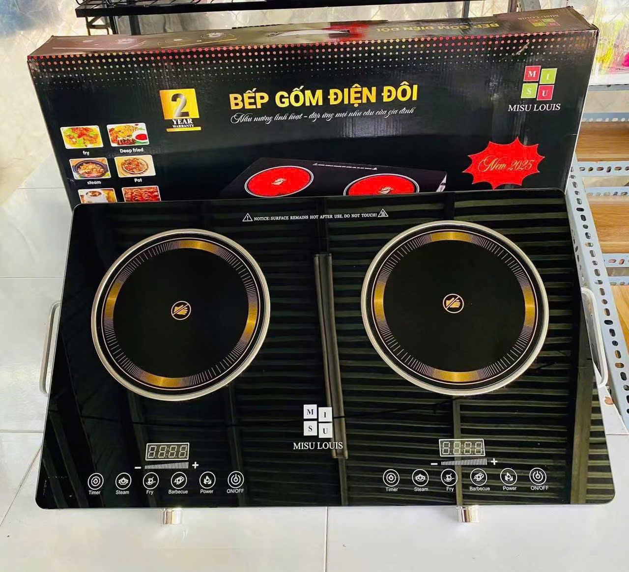Bếp hồng ngoại đôi MISU công suất 7000w - bếp điện đôi