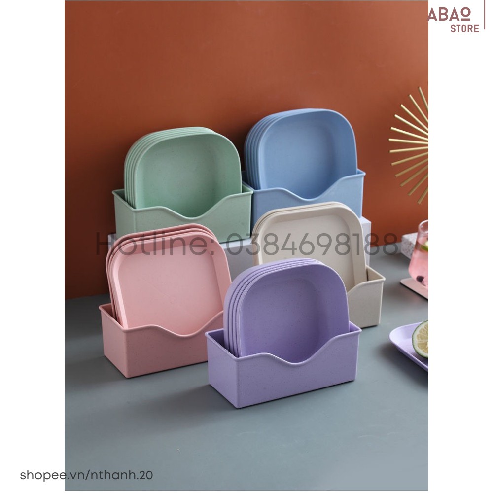 Đĩa nhựa đựng thức ăn nhiều màu siuu tiện siuu xinh 😍 bộ dĩa tiện lợi, bộ đĩa pastel, bộ đĩa thức ăn