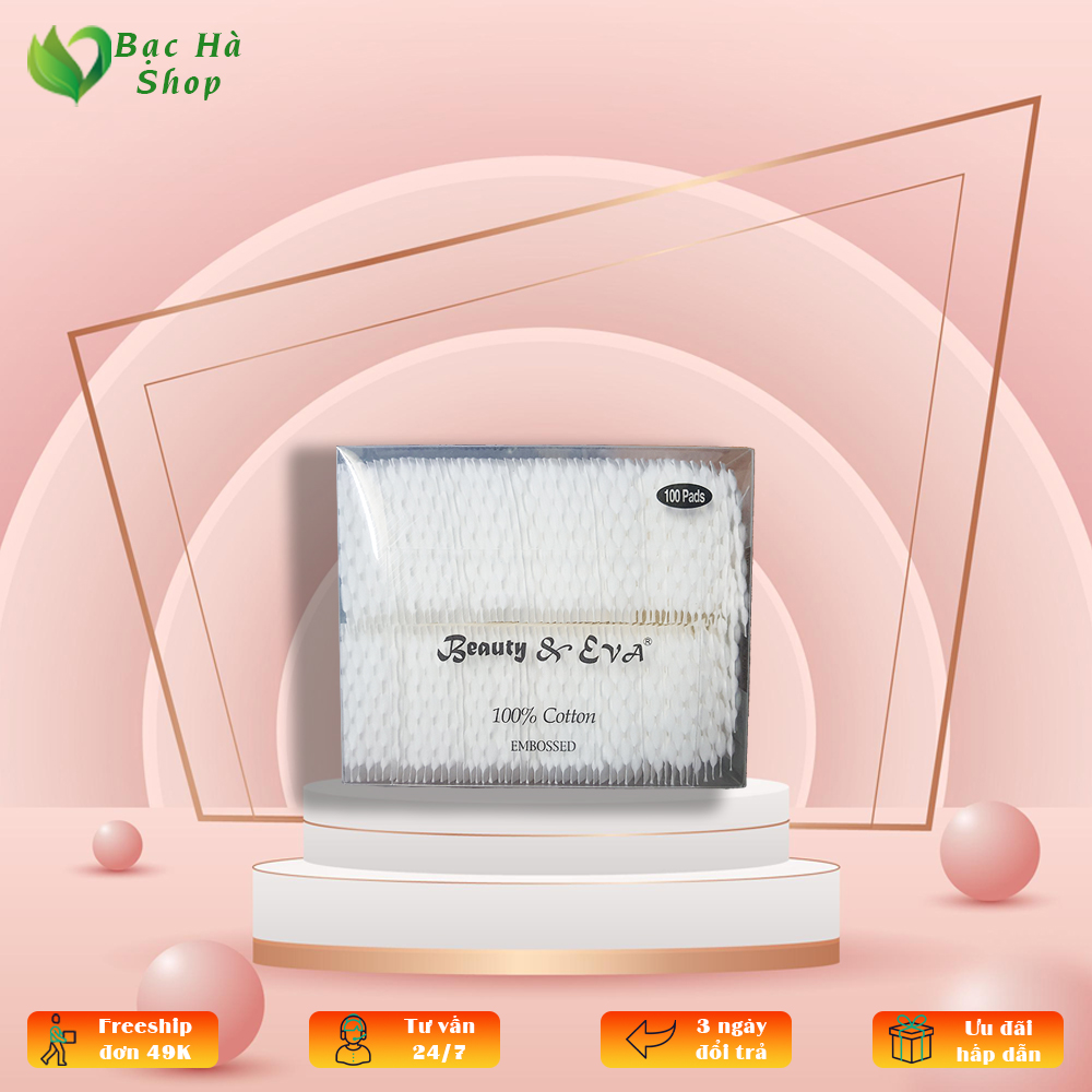 Bông tẩy trang Hàn Quốc 100 miếng cao cấp - Bông tẩy trang beauty and eva