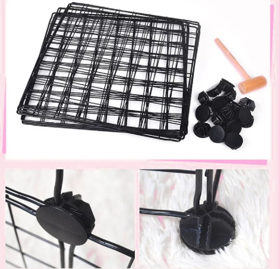 {Chuồng pet} Sỉ lẻ tấm lưới ghép chuồng cho pet yêu (tặng kèm chốt), sản bằng sắt,được phun sơn tĩnh điện đảm bảo chịu được nắng mưa, dùng để lắp tủ hoặc quây chuồng cho chó,mèo