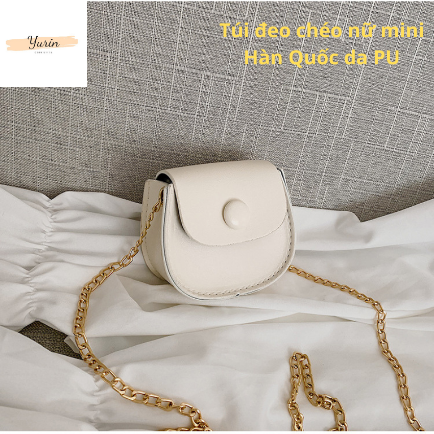 Túi đeo chéo nữ mini hàn quốc da pu - túi nữ mini - túi xách mini
