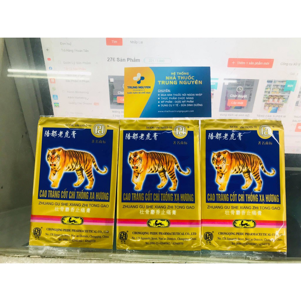 Cao dán con hổ bịch 4 miếng