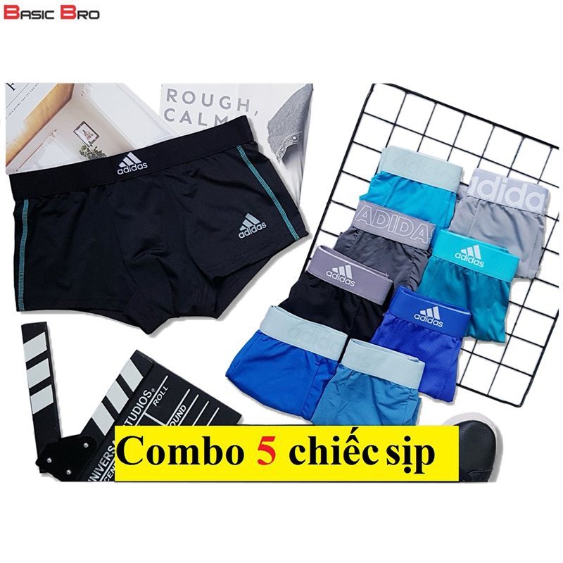 Combo 5 chiếc quần sịp đùi thông hơi Adidas xuất dư