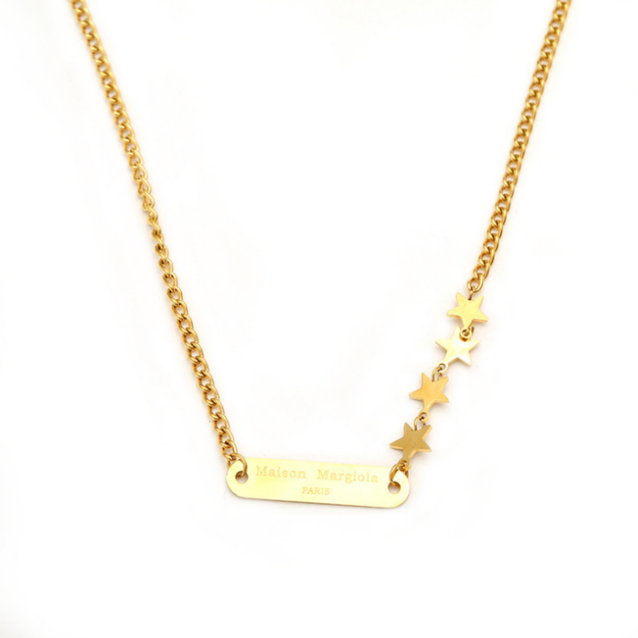 Dây Chuyền Nữ Titan Cao Cấp Ngôi Sao Cách Điệu Có 2 Màu Lựa Chọn - Vàng / Vàng Hồng - Đảm Bảo Không Đen, Không Rỉ Sét Vĩnh Viễn - VH365