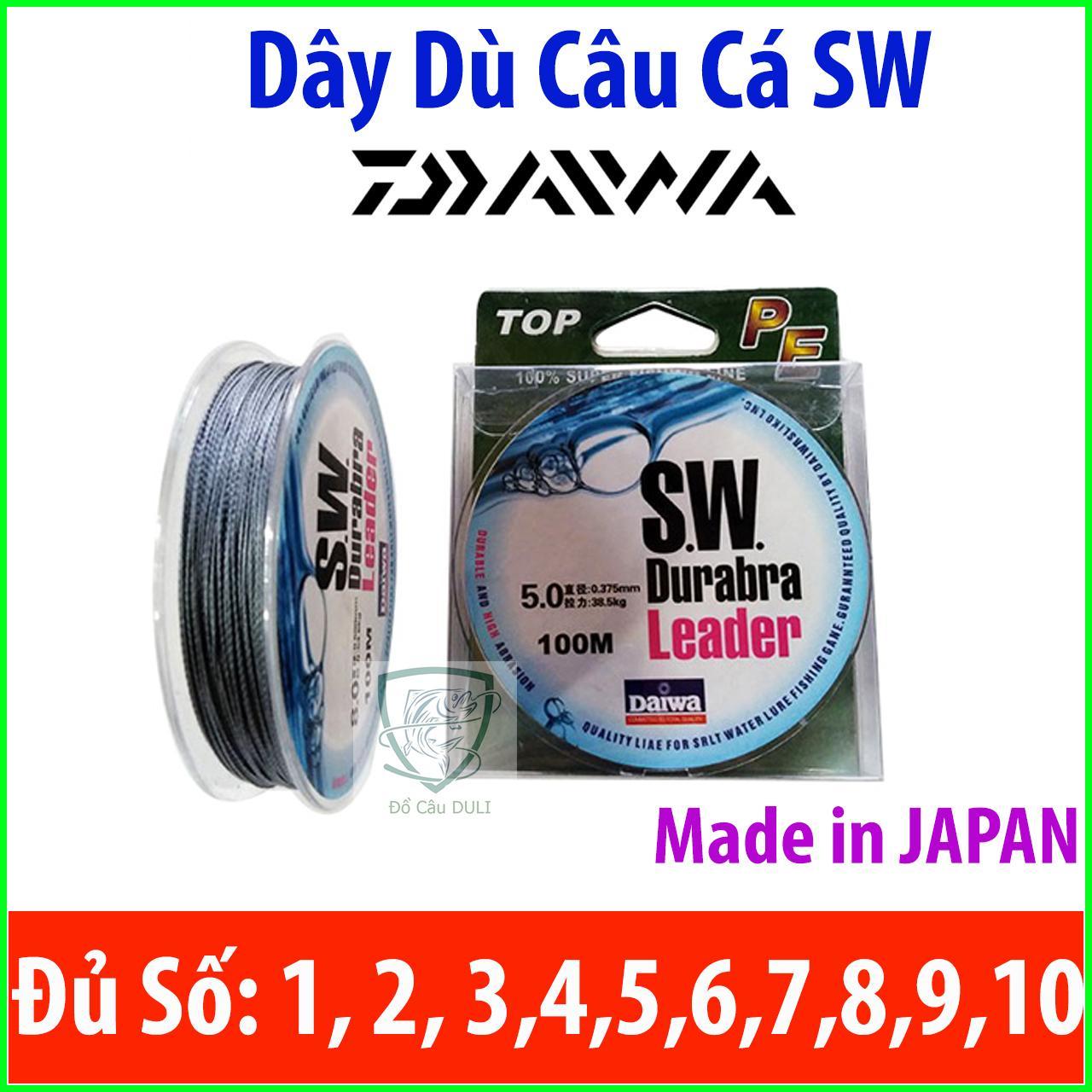 Day du cau ca nhật bản DAIWA SW Siêu bền số từ 1 đến 9. dây dù câu cá x8, dù câu cá pe, dù câu cá giá rẻ, day du cau ca tot nhat - Cần Câu Tuân Béo