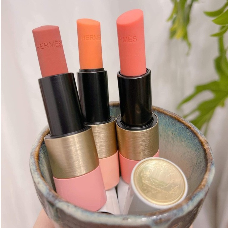 [có sẵn - new 2021] son dưỡng hermes new 2021 (14 rose abricote / 49 rose tan / 30 rose d’ete)