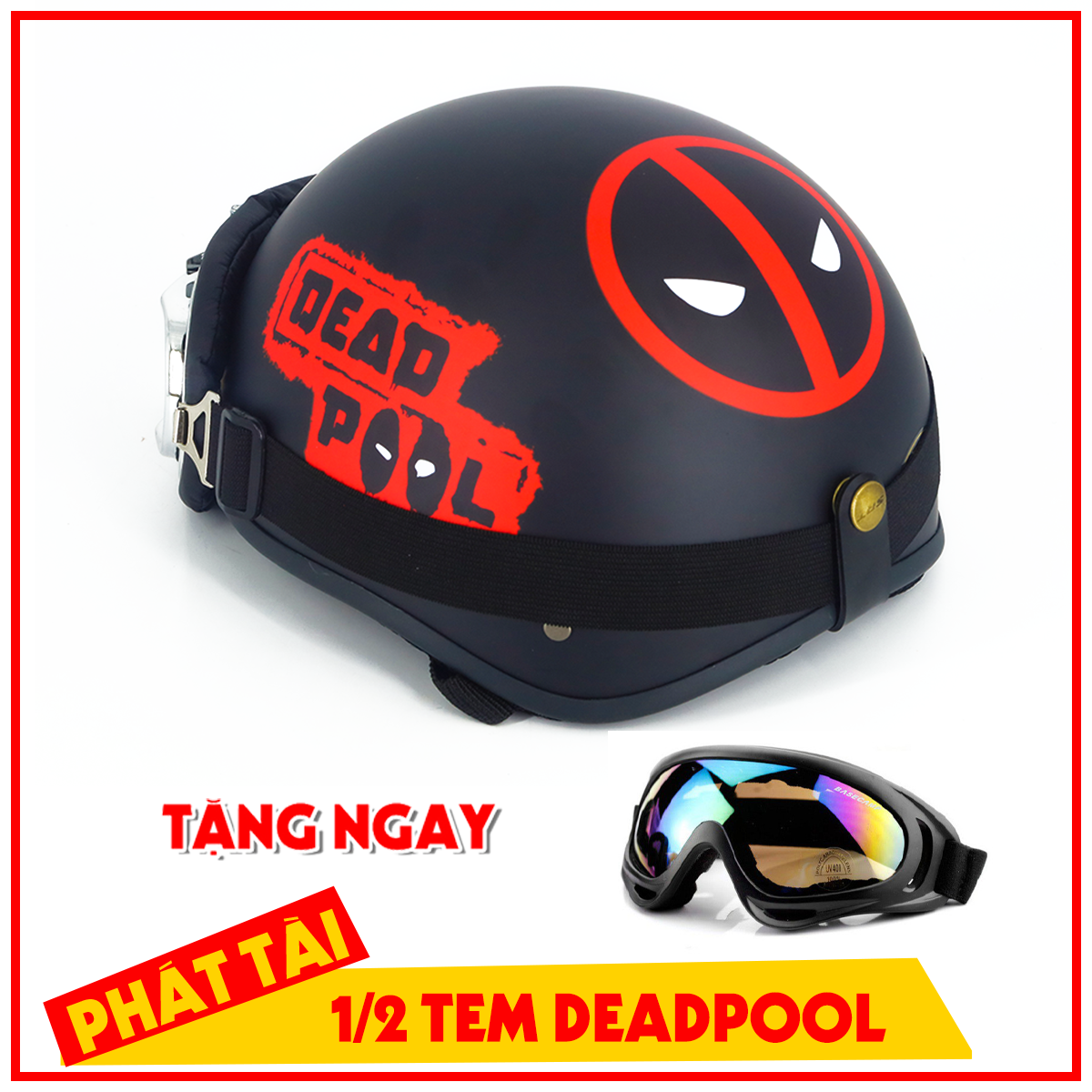 Nón PGK 1/2 Đầu SPIDER MAN ( Đen Phối Đỏ)  Tặng Kính Phượt,Sản Phẩm Chất Lượng, Gian Hàng Uy Tín, Giá Cả Cực Tốt, Mua Ngay.
