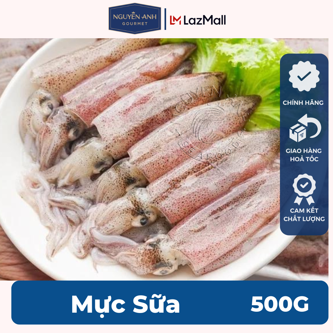 Mực gim sữa Nguyên Anh đặc sản Phú Quốc hải sản tươi sống như cá, tôm tươi, mực tươi loại 500gr Hải Sản Nguyên Anh.