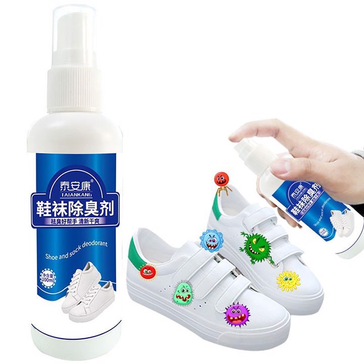 CHAI XỊT KHỬ MÙI HÔI GIÀY TRONG 3 GIÂY - DUNG DỊCH KHỬ MÙI GIÀY DÉP, KHỬ MÙI HÔI CHÂN, TẨY NẤM MỐC CHO ĐỒ DÙNG HIỆU QUẢ TỨC THÌ
