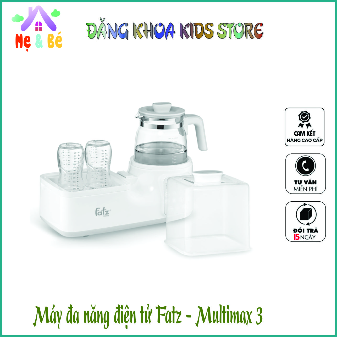 Máy điện tử Fatz Baby Multimax 3 tiệt trùng ,hâm sữa,đun nước đa chức năng