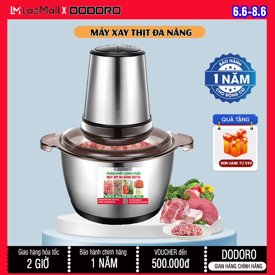 Multi-function meat grinder 304 meat mrinder, 2L capacity food processor, 4 Zadan steel blades, Blender, Blender, Blender, grinder, chili garlic grinder, crab grinder