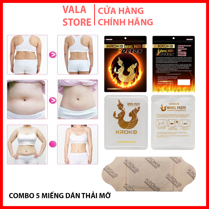 [Chính Hãng]Miếng Dán Giảm Mỡ KROKO Giảm Mỡ Bụng Đùi Bắp Tay Cho bạn thân hình cân đối Chính Hãng-Vala Store