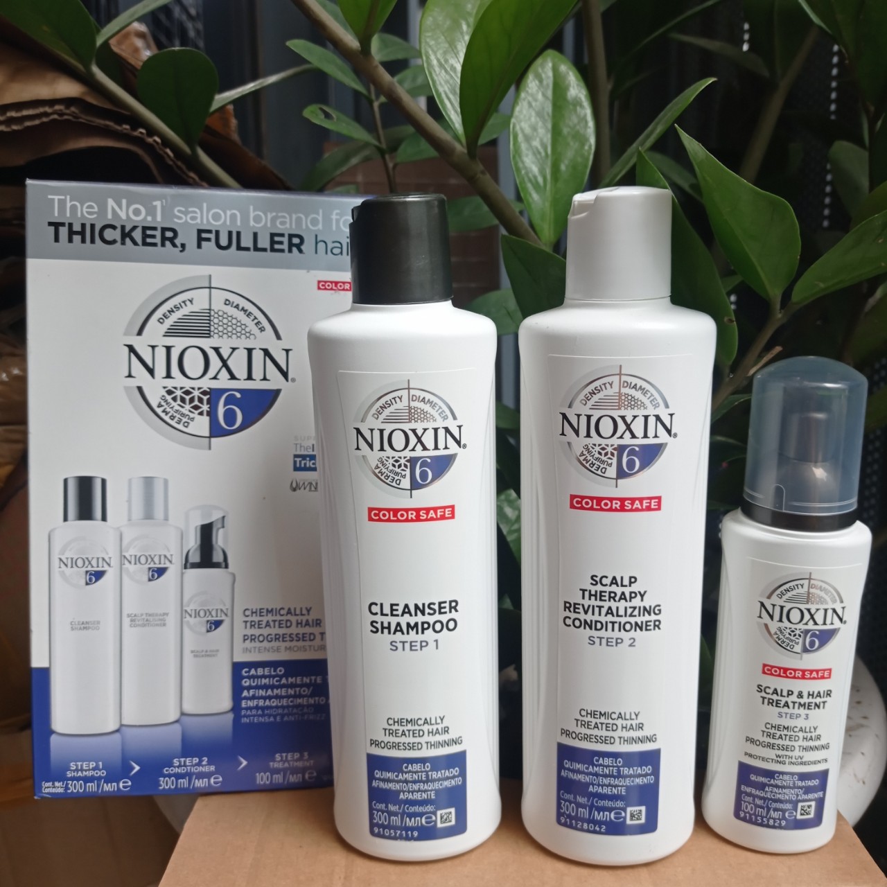 [HCM]Bộ KIT dầu gội xả và tinh dầu Nioxin chống rụng tóc System 6 300ml/300ml/100ml