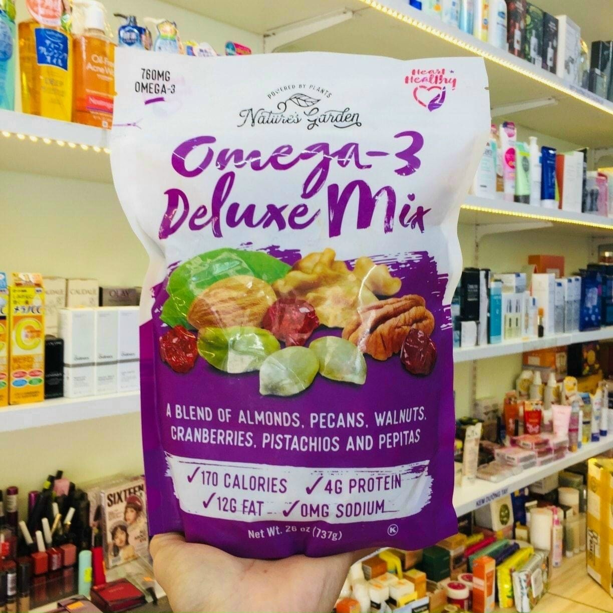 Hạt trái hỗn hợp giàu omega 3 deluxe mix 737gr - mỹ