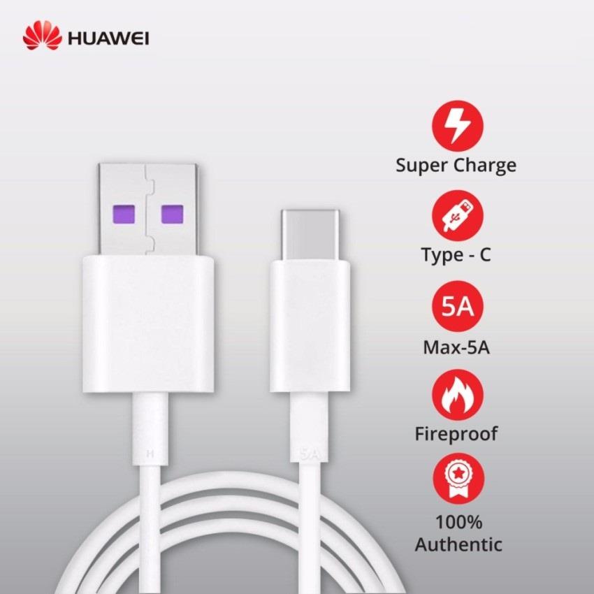 Dây sạc nhanh Type C chuẩn 5A của HUAWEI dành cho điện thoại Samsung Oppo Xiaomi Vsmart