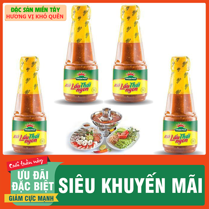Combo 4 lẩu thái ngon thuận phát 250g- đặc sản miền tây
