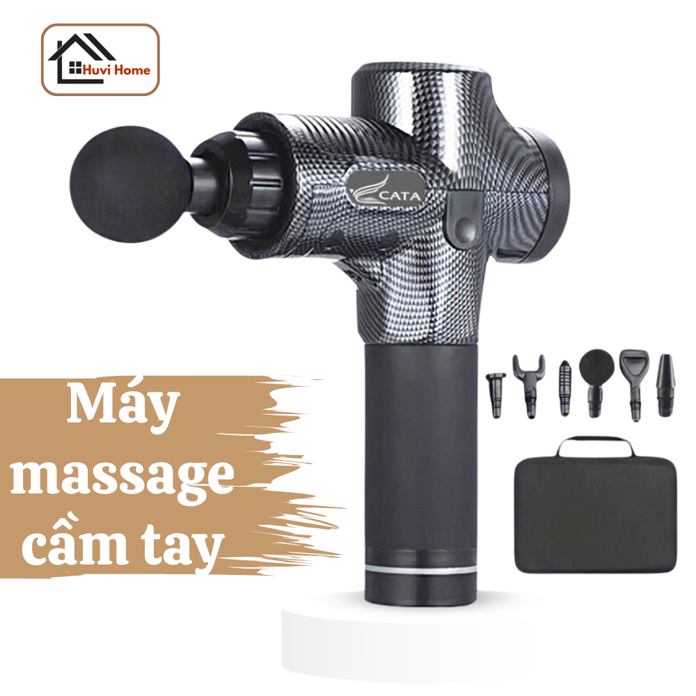 Máy massage cầm tay em009 30 mức độ rung,máy mát xa cầm tay 6 đầu massage,màn lcd điều khiển cảm ứng 1 chạm huvi home