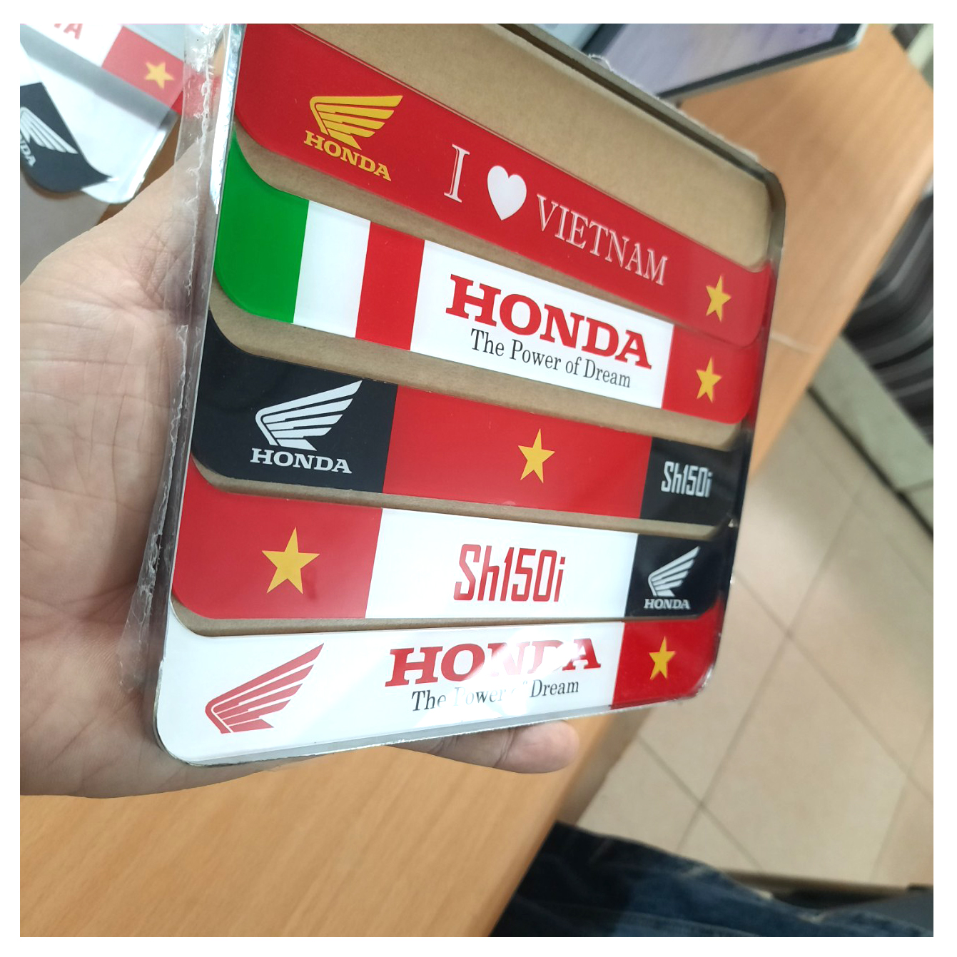 Phôi khung biển số xe SH - Biển số Inox gò chống nước - không viền