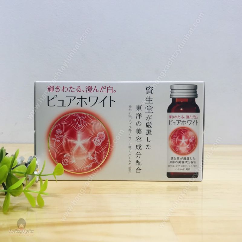 Nước Uống Collagen Shiseido Pure White Trắng Da giảm Nám 50ml x 10 Lọ