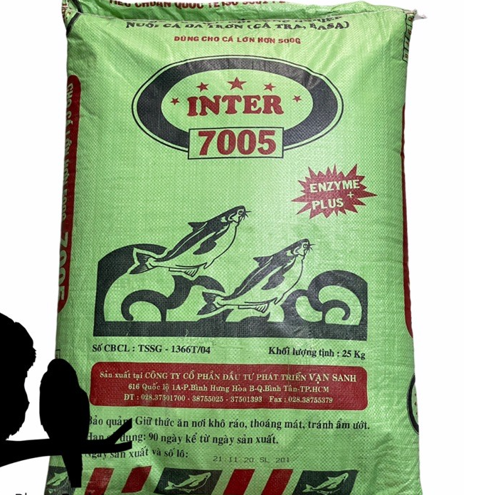 1kg cám cá tra inter 7005 viên 10 li thức ăn cá tra thức ăn cá chép cám cá trôi