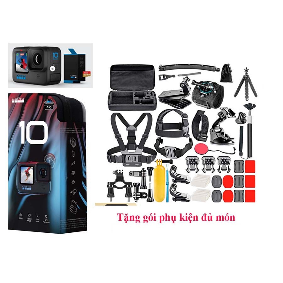 ✱﹊ máy quay gopro hero 10 black 4k 5k tặng thẻ nhớ 32gb new full box gopro 6 gopro 7 gopro 8 gopro 9 black