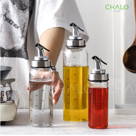 BÌNH THUỶ TINH ĐỰNG GIA VỊ CÓ VÒI RÓT TIỆN DỤNG, CHAI THUỶ TINH ĐỰNG MẮM, CHAi RÓT DẦU ĂN, MẮM MUỐI