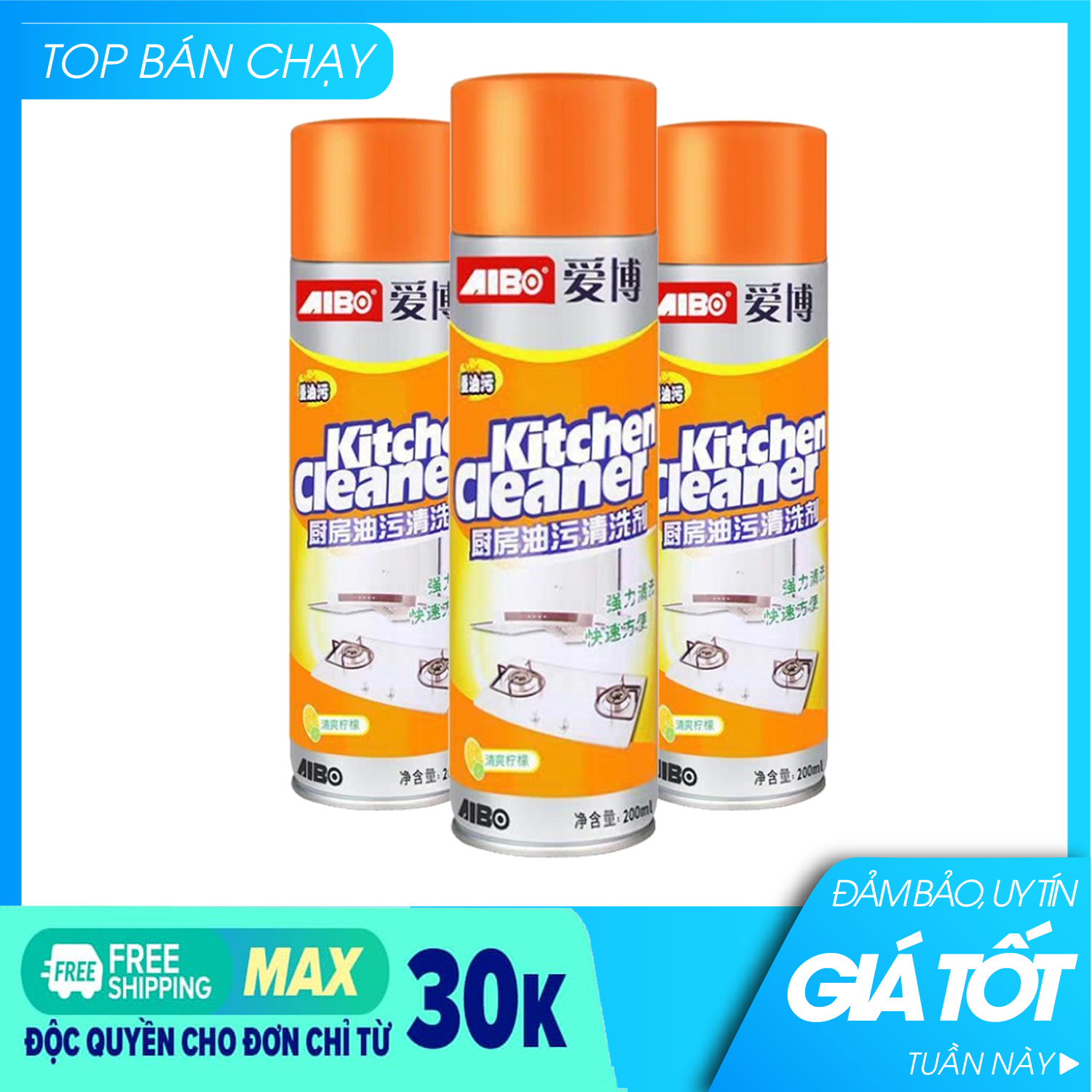 [ BÁN CHẠY] Bình xịt vệ sinh nhà bếp - Bình xịt tẩy rửa nhà bếp - Bình xịt tẩy rửa đồ dùng nhà bếp siêu sạch 500ml - Tẩy sạch cả những vết bẩn lâu ngày