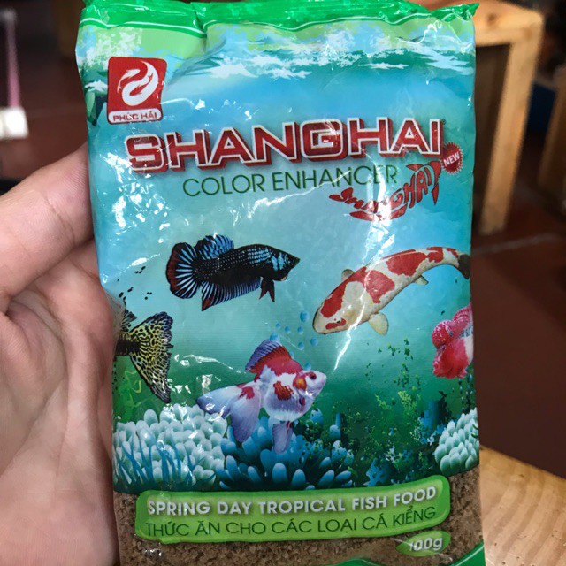 Thức Ăn Cá ShangHai Viên Vừa 100g - Cám Cá Cảnh ShangHai
