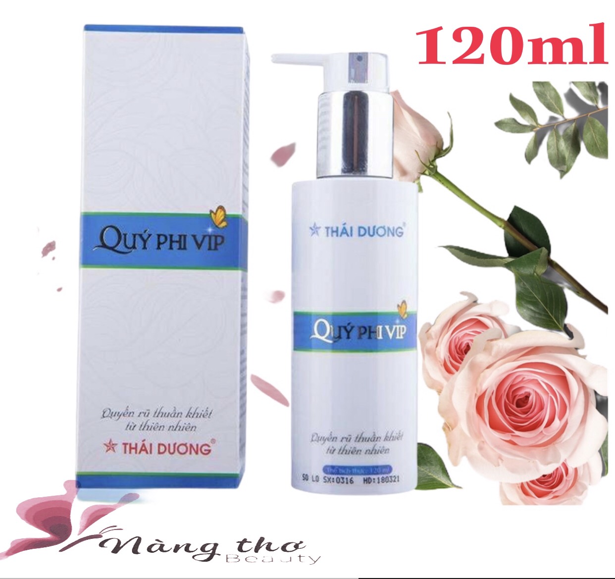 Dung dịch vệ sinh phụ nữ quý phi vip chai vòi 120g tiện dụng