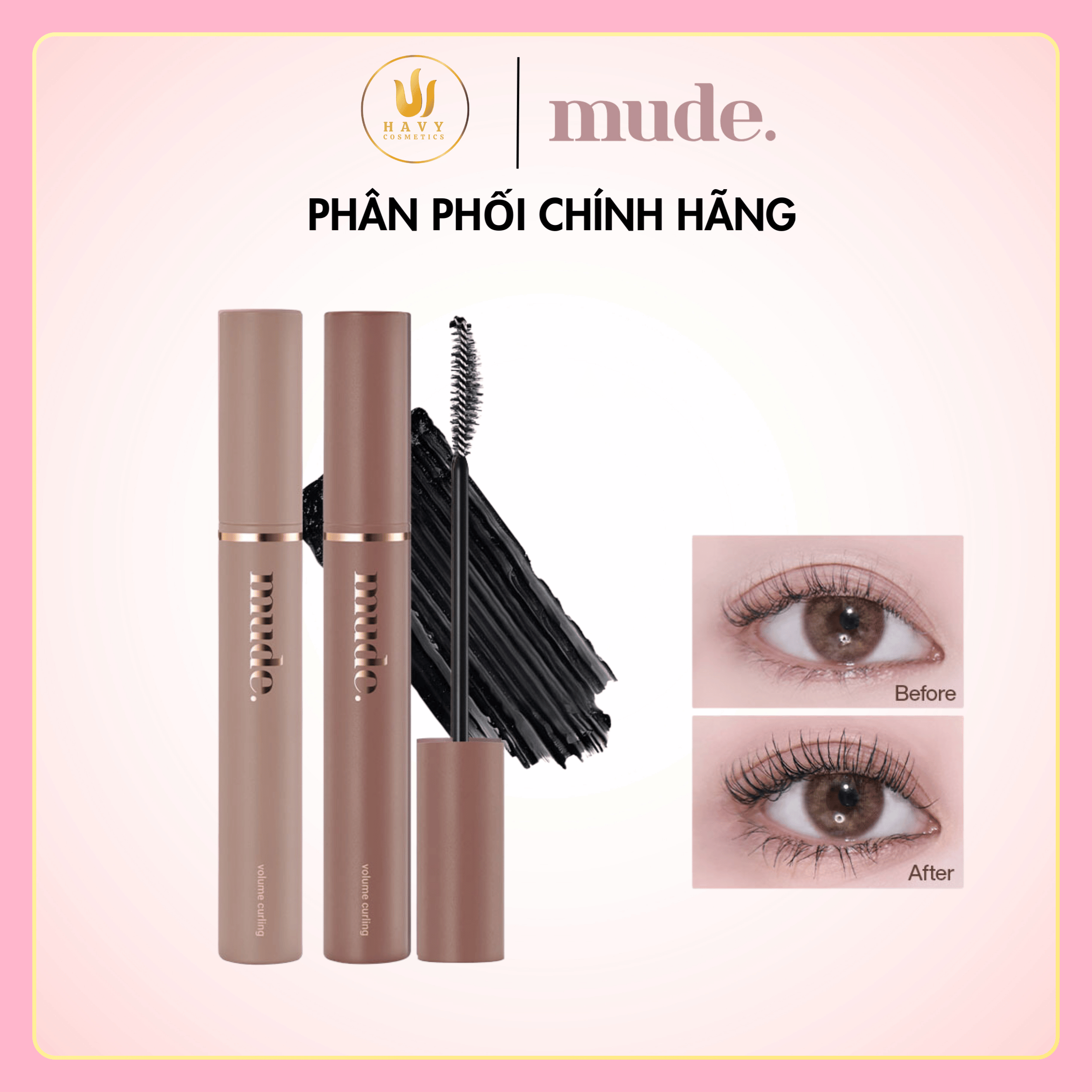Mascara Tạo Mi Dày Cong Mềm Nhẹ mude Inspire Volume Curling Mascara
