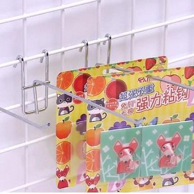 Combo 10 móc treo tay cài lưới treo đồ inox 5cm