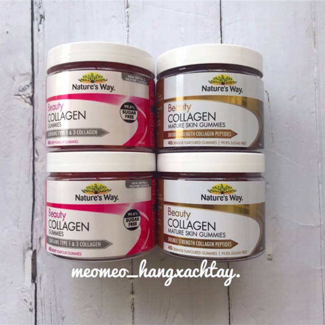 Collagen dạng kẹo dẻo Nature’s Way Collane gummies Úc