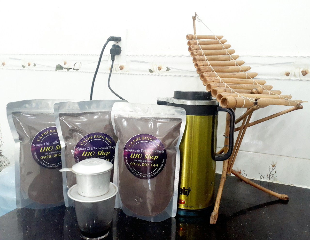 Cà phê nguyên chất 100% hạt cà phê, Rang mộc mix Arabica, Robusta, culi và moka 500gr