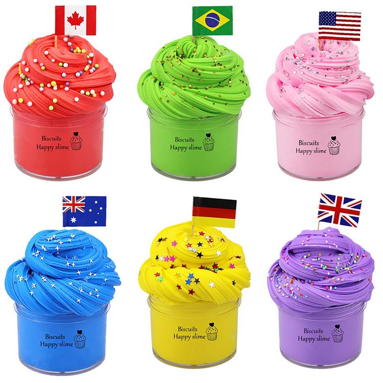 Butter Slime Kit Stretchy Slime Flag Fluffy Mud Non Sticky Flag Putty Clay