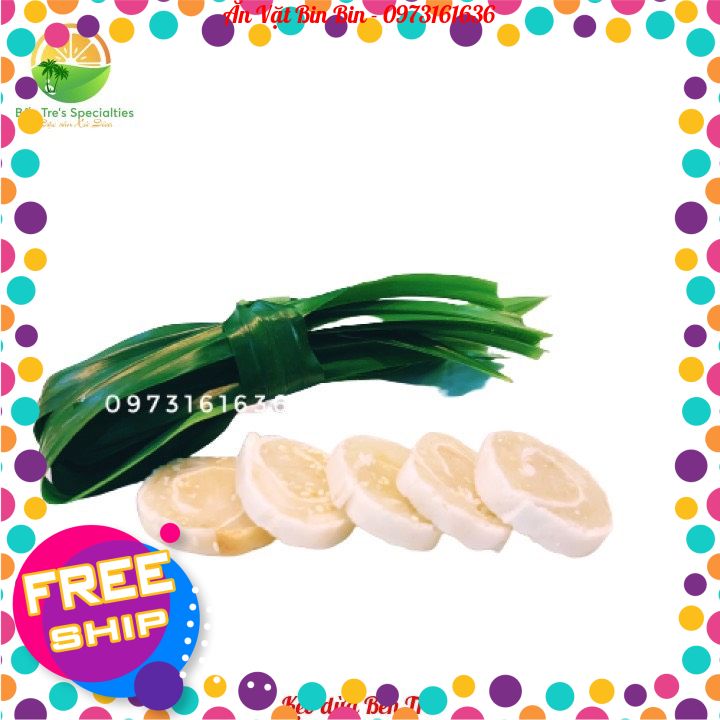 Kẹo dừa non cuộn bánh tráng màu trắng sữa - Đặc Sản Bến Tre