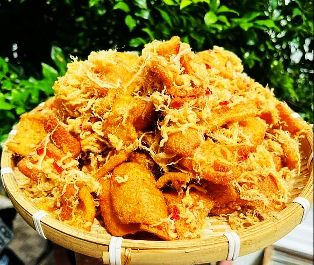 Da heo sốt chà bông da heo giòn tan thơm ngon bao nghiện gói 200g