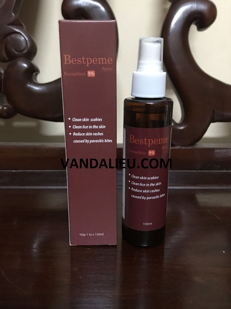 Xịt ghẻ. bestpeme spay 150ml. permethrin 5%.