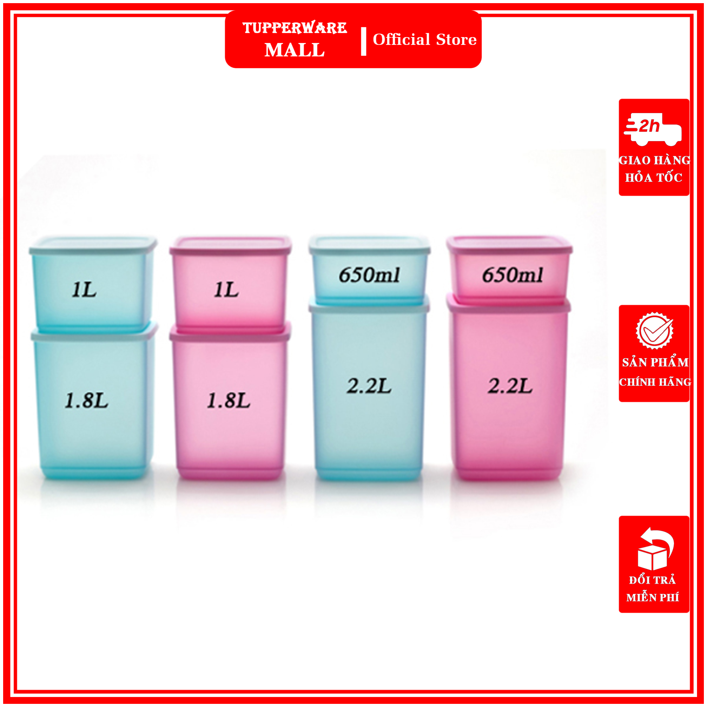 Bộ Hộp Bảo Quản Thực Phẩm Tupperware Pop Fiesta