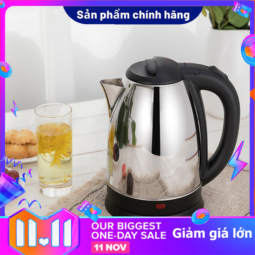 Ấm đun siêu tốc 1.8l - ấm siêu tốc inox 1,8 lít - tự động ngắt điện khi sôi rất an toàn