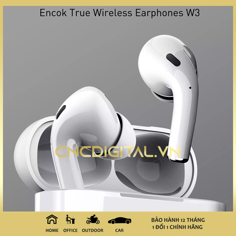 Tai nghe không dây Baseus True Wirreless W3 Bluetooth 5.0, giảm tiếng ồn, chống thấm nước, độ bền cao - Hàng Chính Hãng Baseus CNC Digital phân phối