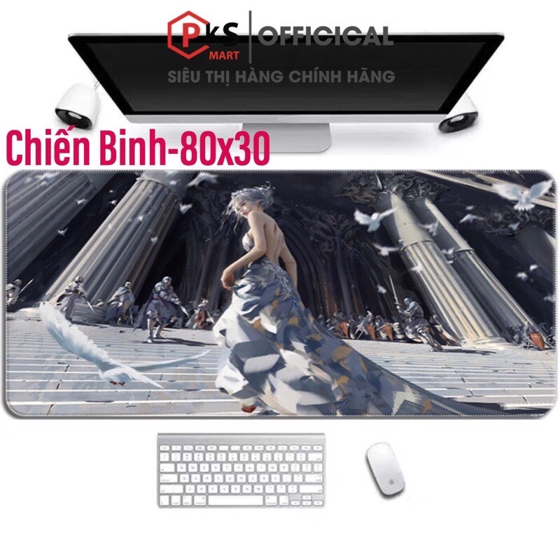 Lót Chuột, Pad Chuột Gaming Cỡ Lớn, Nhỏ ASUS-ROG 80x30x2mm 210x260x2mm Bo Viền Chắc Chắn Đế Cao Su - PKSMART