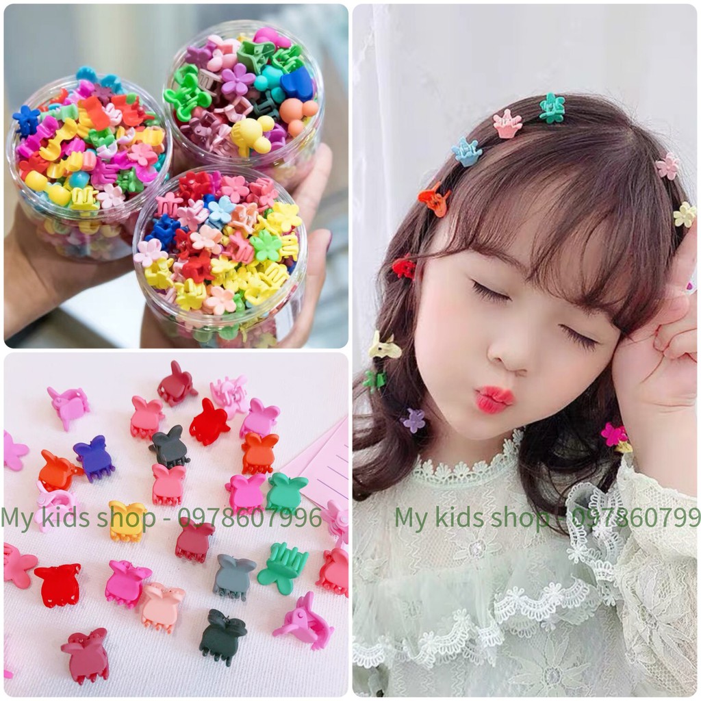 Bộ 10 kẹp tóc càng cua mini cho bé gái nhiều màu