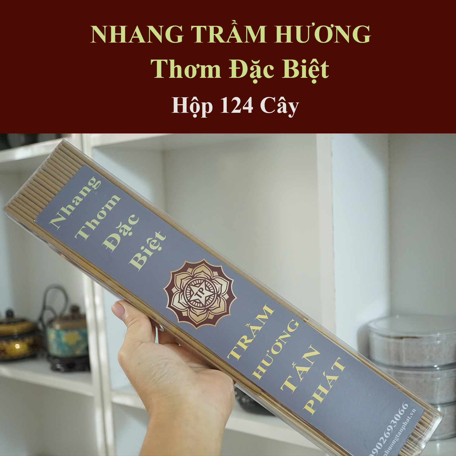 Nhang trầm hương nguyên chất - 38cm -100g - thời gian cháy 60 phút
