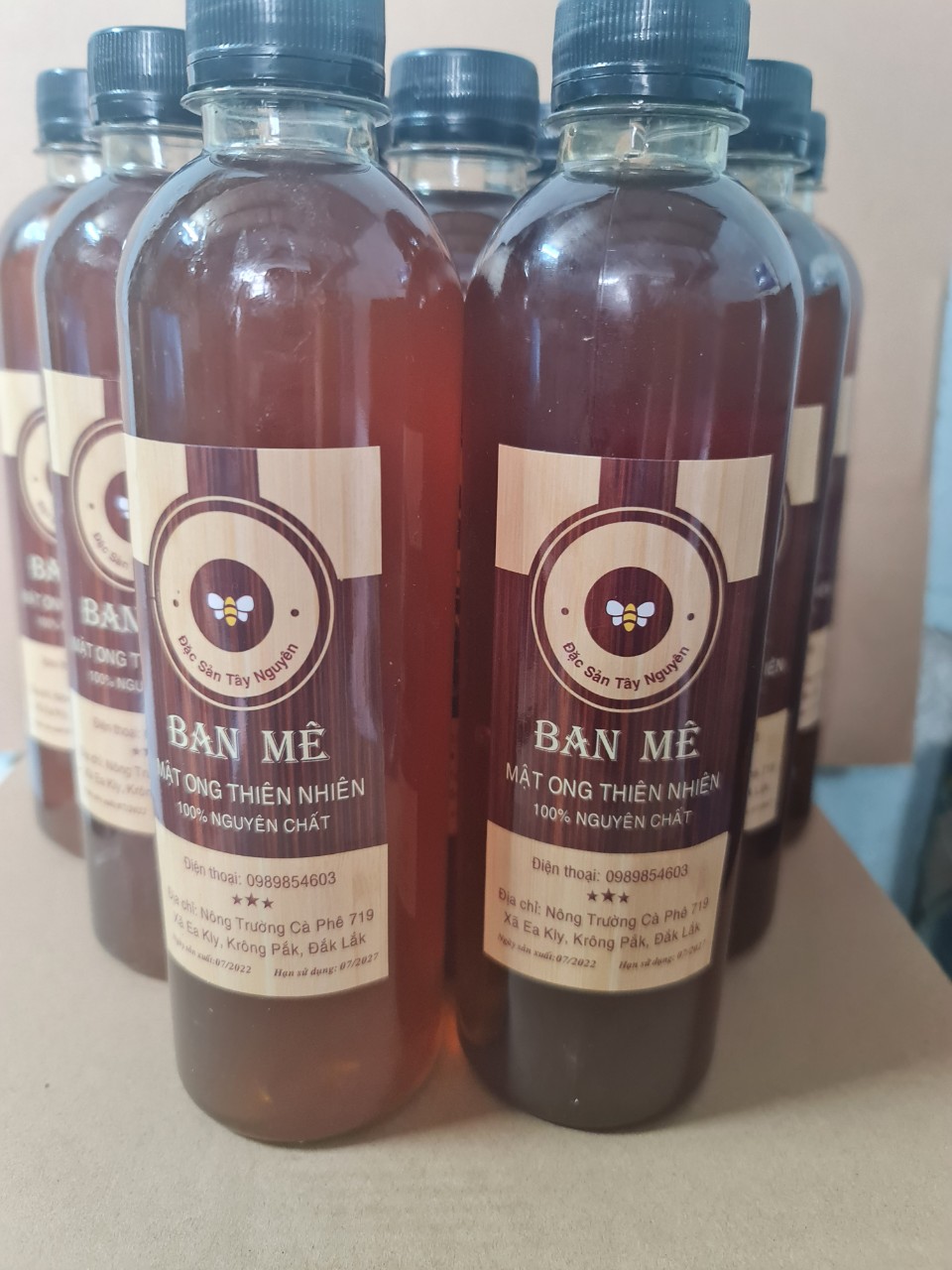 2 Lít Mật Ong Hoa Cà Phê Đăk LăK - Mật Nguyên Chất 100% - Mật Ong Thương hiệu Ban Mê - Loại Đặc biệt