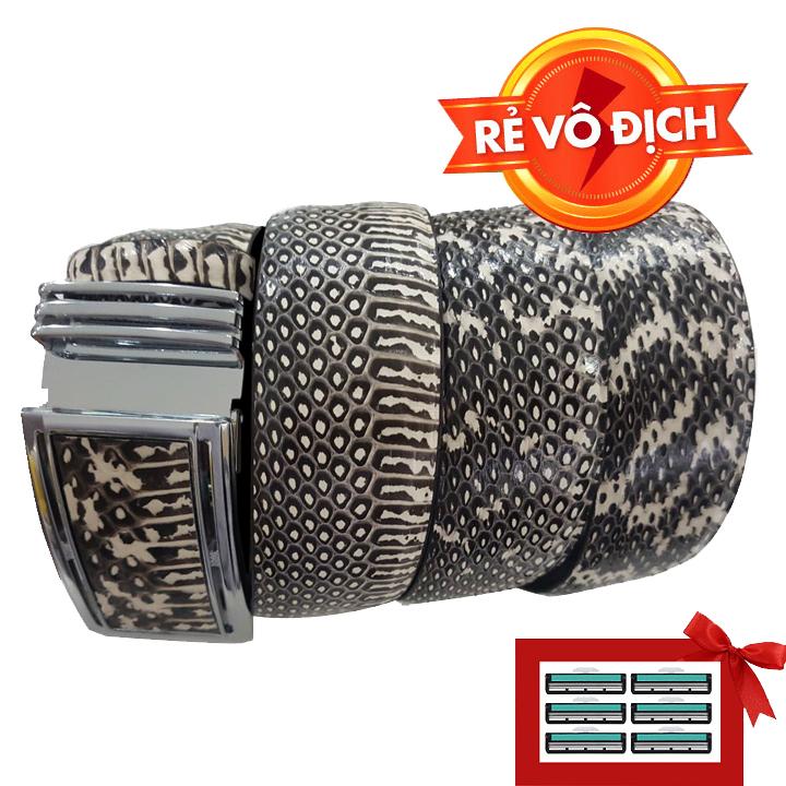[HCM]Dây nịt da trăn Ruby Luxury RLS-TLT tặng kèm 6 lưỡi dao cạo râu kép trị giá 60.000 đ