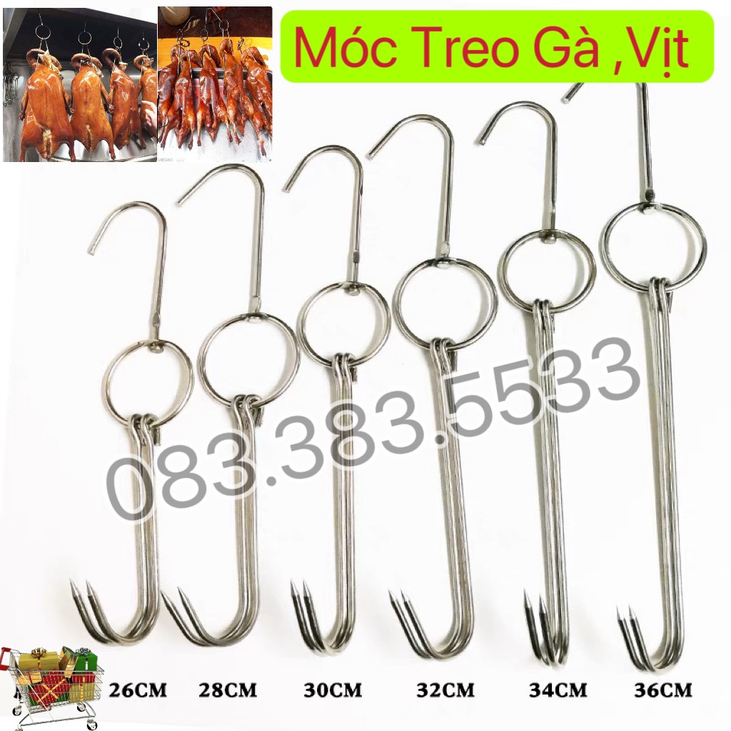 Móc Treo Vịt ,Gà ,Ba Chỉ inox 304 không gỉ móc vịt nướng dùng cho lò quay vịt