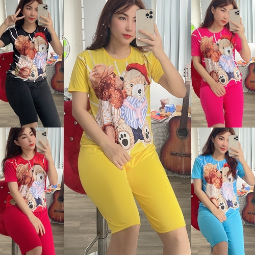 Đồ Bộ Pijama Nữ - Đồ Lửng Nữ - Đồ Bộ Nữ - Chất Vải Thun Cotton Siêu Mềm Mịn Thoáng Mát Từ 43kg Đến 55kg