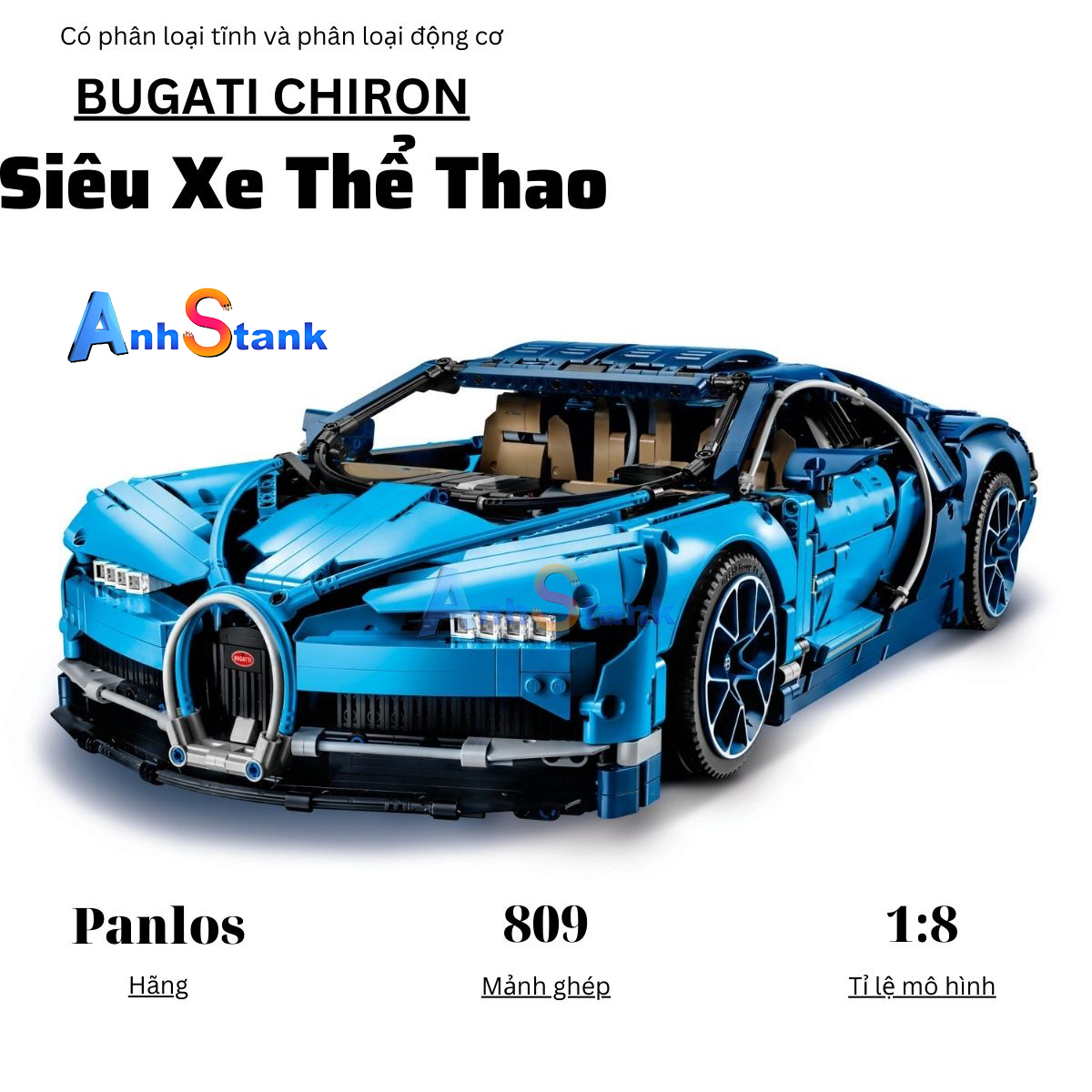 Đồ chơi lắp ráp mô hình technic siêu xe bugatti chiron tỉ lệ 1:8 sku 96000 4031 chi tiết được cung bởi anhstank